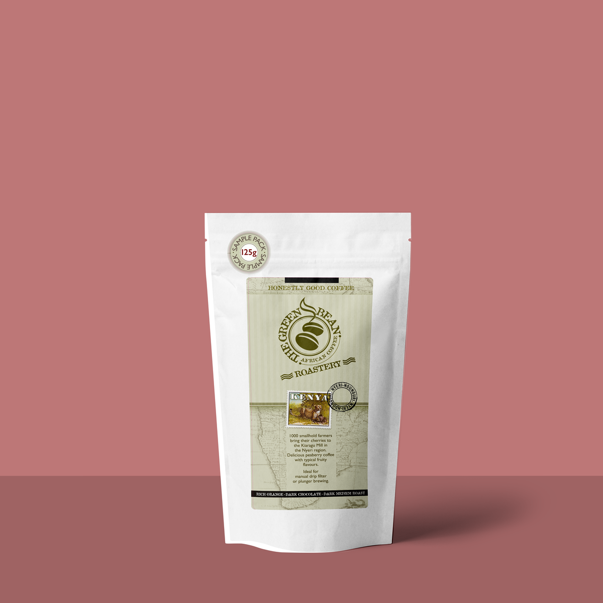 Green Bean KENYA 125g coffee sample pack
