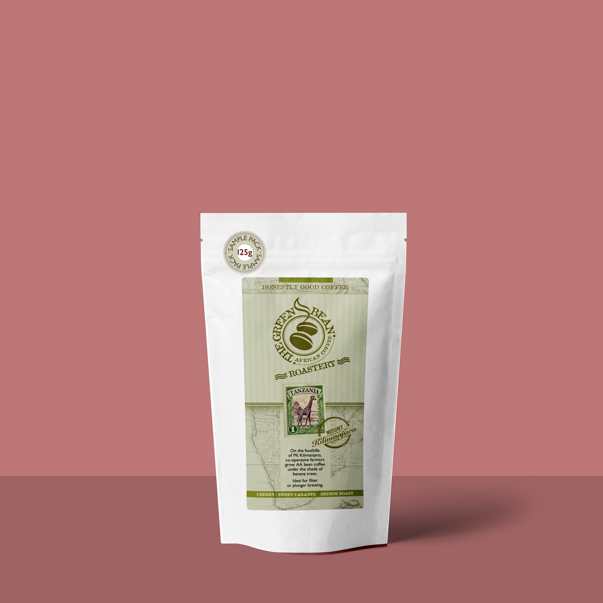 Green Bean TANZANIA 125g coffee sample pack