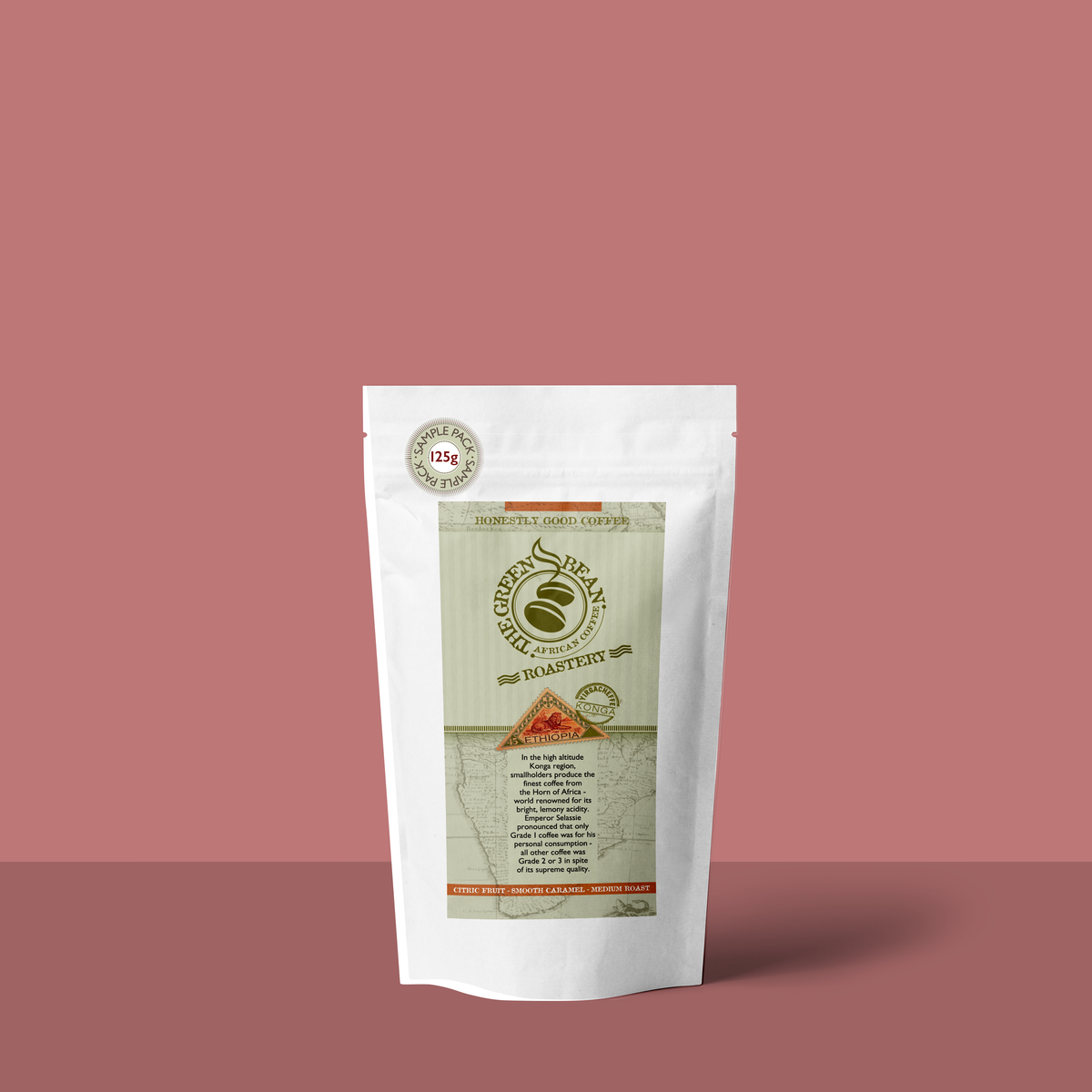 Green Bean Yirgacheffe 125g coffee sample pack